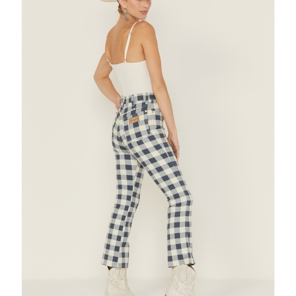 - Wrangler Earth Wash blue checkered denim jeans - Picture 2 of 9